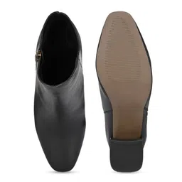 El Paso Black High-Top Block Heeled Boots image 5