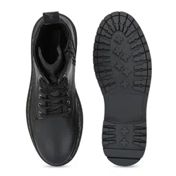 Delize Men Black High-Top Flat Boots image 4