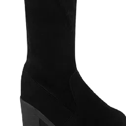 Try Me Women Platform Heeled Suede High-Top Chunky Boots image 4