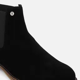 EZOK Men Black Solid Slip-On Chelsea Boots image 3