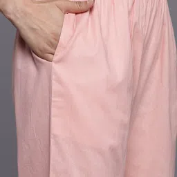 Varanga Floral Embroidered Panelled Thread Work Pure Cotton Kurta With Trousers & Dupatta image 3