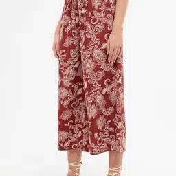 TERRANOVA Women Paisley Print Pleated Culottes-picture-35