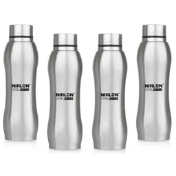 NIRLON Silver-Toned 4 Pieces Stainless Steel Water Bottle 750 ml image 1