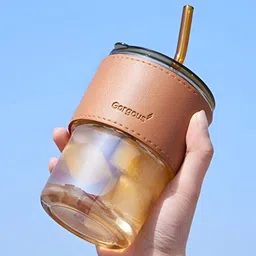 WELOUR Brown Glass Water Bottle 450 ml-picture-39