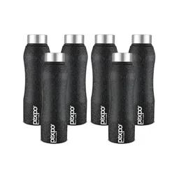 Pexpo Black 6 Pieces Stainless Steel Single Wall Vacuum Water Bottle-image-44