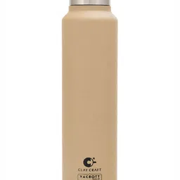 CLAY CRAFT Brown Silver-Toned Brand Logo Single Wall Water Bottle 1l image 2