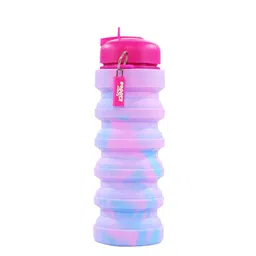 Smily Kiddos Kids Pink & Purple Printed Expandable Sipper Water Bottle image 2