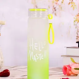 WELOUR Green Typography Glass Water Bottle 400 ml image 3