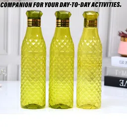 Kuber Industries Green 6 Pieces Water Bottle 1Ltr image 2