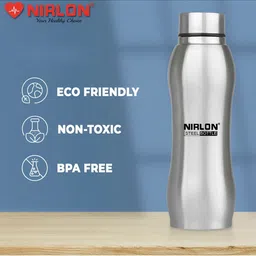 NIRLON Silver-Toned 4 Pieces Stainless Steel Water Bottle 750 ml image 5