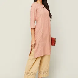 Melange by Lifestyle Striped Keyhole Neck Kurta image 4