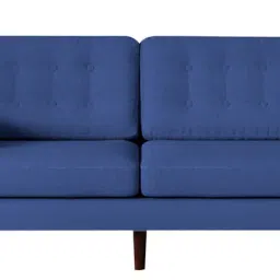 casacraft from pepperfry Alaine Fabric 3 Seater Sofa In Navy Blue Colour image 5