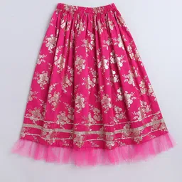 The Magic Wand Girls Floral Printed Ready to Wear Lehenga & Blouse With Dupatta image 3