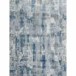 Grey Abstract Polypropylene 5 ft x 7 ft Machine Made Carpet by Apco image 2
