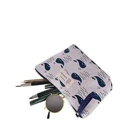 HOUSE OF QUIRK Navy Blue Printed Multi-utility Travel Pouch image 5