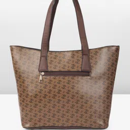 Lavie Brand Logo Printed Harper Oversized Structured Shoulder Bag image 4