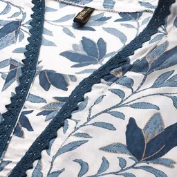 PARTHVI Floral Printed Pure Cotton Kurta With Trousers & Dupatta image 2