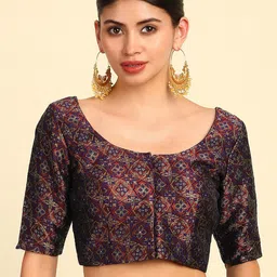 Soch Woven Design Padded Saree Blouse-picture-7