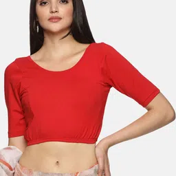 NOT YET by us Printed Stretchable Saree Blouse image 2