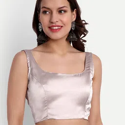 SAZRIKA Square Neck Sleeveless Saree Blouse-picture-35