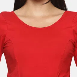 NOT YET by us Printed Stretchable Saree Blouse image 3