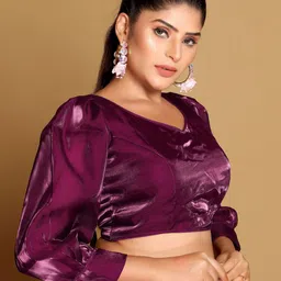 SCUBE DESIGNS Sweetheart Neck Saree Silk Blouse image 2