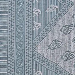 KALINI Ethnic Motifs Printed Pure Cotton Straight Kurta With Trousers & Dupatta image 3