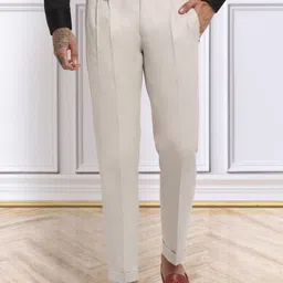 KLOTTHE Slim Fit Mid-Rise Cotton Formal Trouser-picture-39