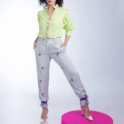 FIRKI Mandarin Collar Top with Mid-Rise Trouser-picture-41