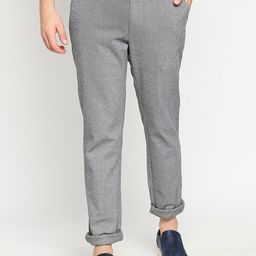 Basics Men Tapered Fit Cotton Trousers-picture-10