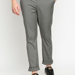 Basics Men Tapered Fit Cotton Trousers-picture-34