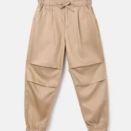 United Colors of Benetton Girls Cotton Joggers Trousers image 1