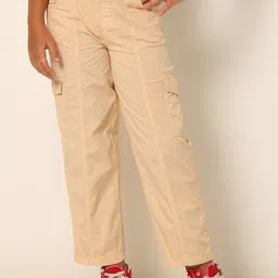 Vero Moda Girls Mid Rise Cotton Cargos-picture-20