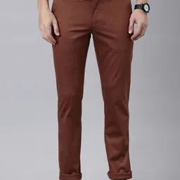 Chennis Men Mid-Rise Relaxed Slim Fit Easy Wash Pure Cotton Chinos Trousers-image-64
