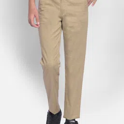 Crimsoune Club Boys Slim Fit Mid-Rise Plain Cotton Chinos Trousers-picture-39