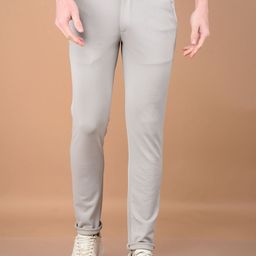 Crimsoune Club Men Smart Slim Fit Mid-Rise Chinos Trousers-picture-1
