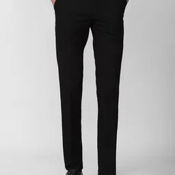 Peter England Men Black Slim Fit Trousers-picture-19
