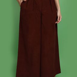 V-Mart Women Mid Rise Cotton Parallel Trousers-picture-19
