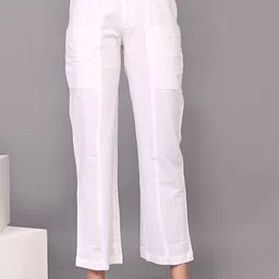 IQRAAR Women Cotton Mid Rise Trousers-image-15