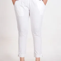 MAST KALANDAR Women Low-Rise Flat-Front Crop Cigarette Trousers-picture-10