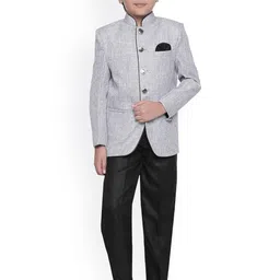 Jeetethnics Boys Grey Jodhpuri Coat with Trousers-image-31