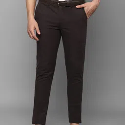 Louis Philippe Sport Men Brown Checked Trousers-picture-19
