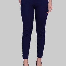 Popwings Women Stretchable Cotton Slim-Fit Trousers-picture-7