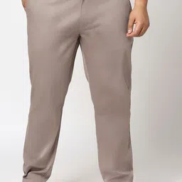 HJ HASASI Men Plus Size Relaxed Fit Mid-Rise Trousers-image-10