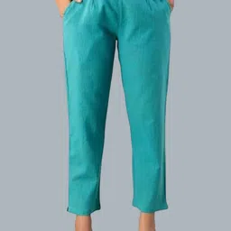 MIRAYYA Women Relaxed Mid-Rise Cotton Cigarette Trouser-picture-24