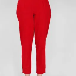 MIRAYYA Women Cotton Relaxed Regular Trousers-image-16