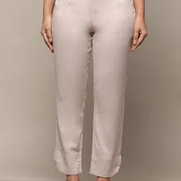 Biba Women Relaxed Cropped Cotton Ethnic Trousers image 1