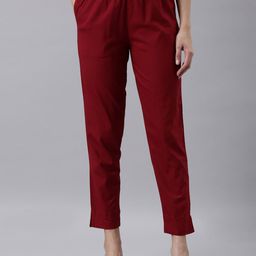 Go Colors Women Relaxed Cotton Trousers-image-103