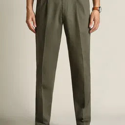 Dockers Men Mid Rise Classic Pleated Fit Trousers-picture-24