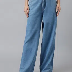 Xpose Women Comfort Straight Fit High-Rise Pure Cotton Trousers-image-37